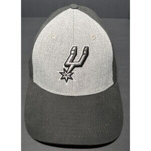 San Antonio Spurs NBA Adjustable Strap Hat Cap  Fan Favorite  Black Gray